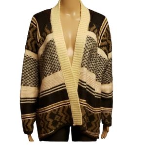 Quinn Oversized Nordic Cardigan Sweater Size M